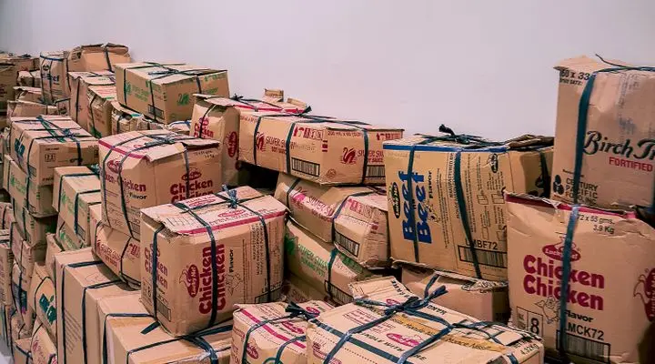 Stacked cartons ready for inventory planning