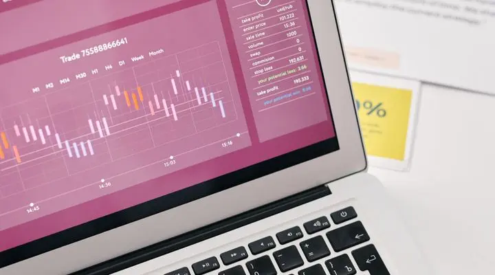 Laptop dashboard prepared for PPC performance analysis